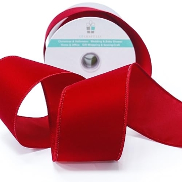 Beautiful Red Velvet Ribbon for Decorating and Crafts
