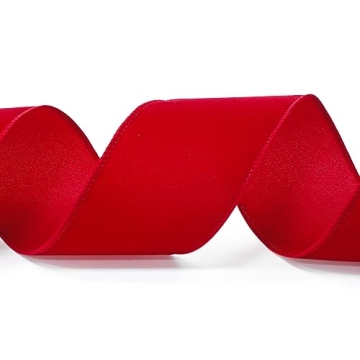Beautiful Red Velvet Ribbon for Decorating and Crafts