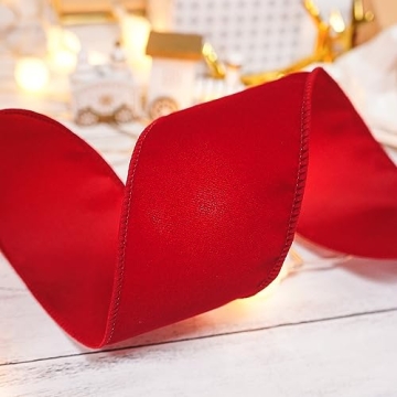 Beautiful Red Velvet Ribbon for Decorating and Crafts