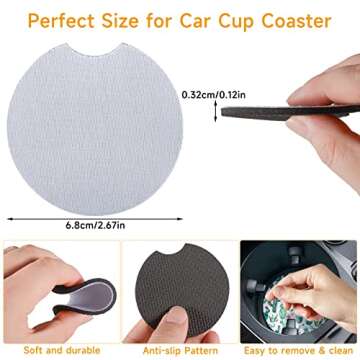 60PCS Sublimation Blanks Car Coasters for DIY Projects and Accessories