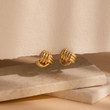 14K Gold Stud Earrings for Women - Hypoallergenic & Stylish