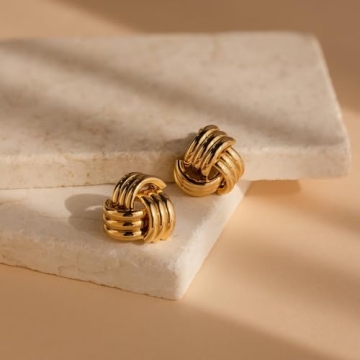 14K Gold Stud Earrings for Women - Hypoallergenic & Stylish