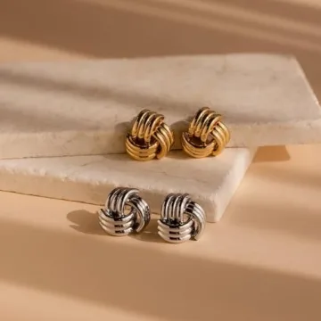 14K Gold Stud Earrings for Women - Hypoallergenic & Stylish