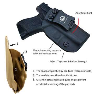 POLE.CRAFT Kydex Holster for Glock 43/43X - IWB Carry