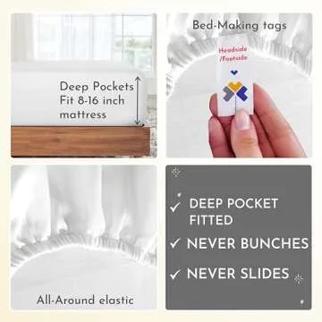 California Design Den Natural 100% Cotton Sheets for Queen Size Bed, Luxury 400 Thread Count Queen Sheet Set, Deep Pocket Cooling Sheets, Antique White Sheets & Pillowcase Set