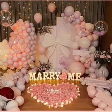 JUPOZOP 1000 PCS Artificial Fake Pink Rose Petals for Wedding, Romantic Night for Her/Him Set, Engag...