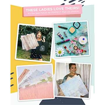 Photo Backdrop Boards for Flat Lay & Food Photography: Realistic, Non-Reflective, Waterproof & Durable (Tropical Lush Set)