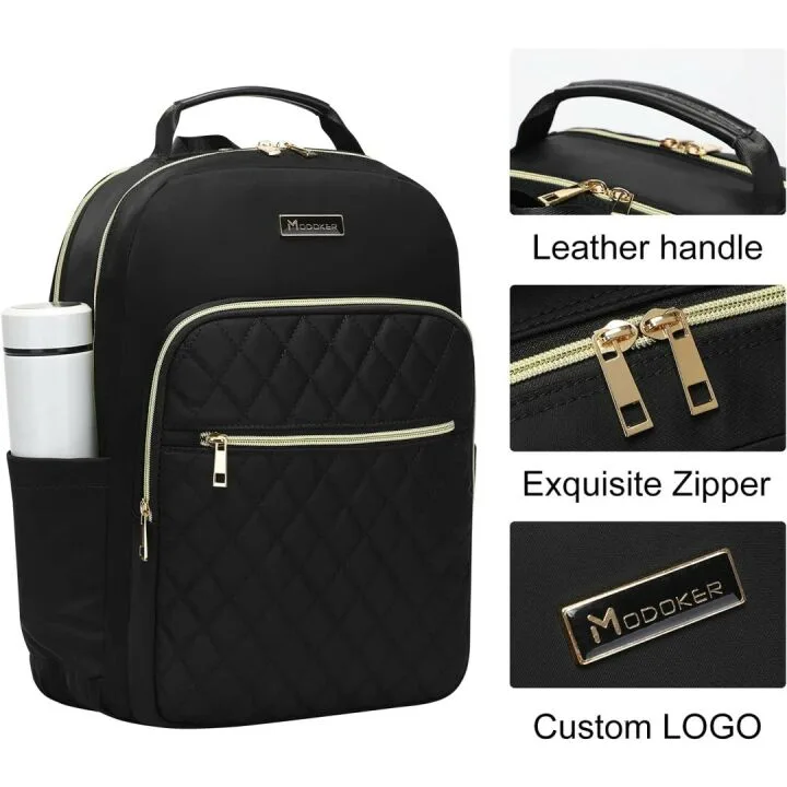 Quilted Modoker Women's Laptop Backpack for Travel
