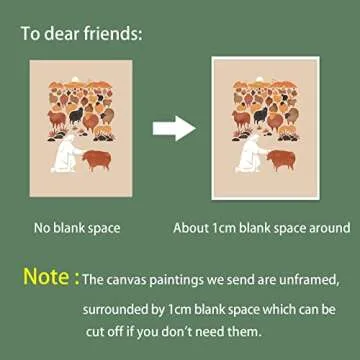 OAOPIC Jesus Christ the Good Shepherd Canvas Wall Art Colorful The Lord Is My Shepherd Modern Bible Verse Scripture Room Aesthetic Posters Decor Spiritual Religious Prints Paintings 12x16in Unframed