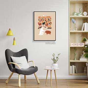 OAOPIC Jesus Christ the Good Shepherd Canvas Wall Art Colorful The Lord Is My Shepherd Modern Bible Verse Scripture Room Aesthetic Posters Decor Spiritual Religious Prints Paintings 12x16in Unframed