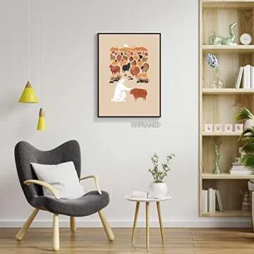 OAOPIC Jesus Christ the Good Shepherd Canvas Wall Art Colorful The Lord Is My Shepherd Modern Bible Verse Scripture Room Aesthetic Posters Decor Spiritual Religious Prints Paintings 12x16in Unframed