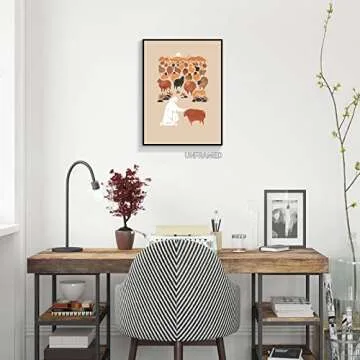 OAOPIC Jesus Christ the Good Shepherd Canvas Wall Art Colorful The Lord Is My Shepherd Modern Bible Verse Scripture Room Aesthetic Posters Decor Spiritual Religious Prints Paintings 12x16in Unframed