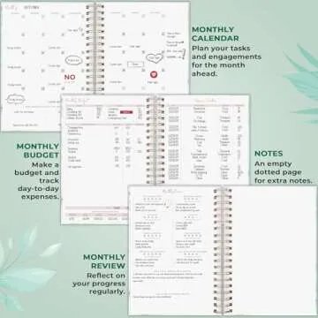 PLANBERRY Large Hourly Schedule Planner Premium – Undated Organizer for Productivity, Time Management & Budget, 8x10.4″ (Green Pastures)