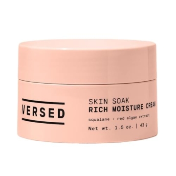 Versed Skin Soak Rich Moisture Face Cream - Daily Facial Moisturizer with Squalane Oil, Hyaluronic A...