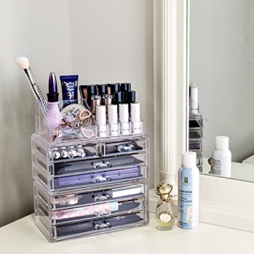 Ikee Design Acrylic Jewelry & Cosmetic Storage Box Set