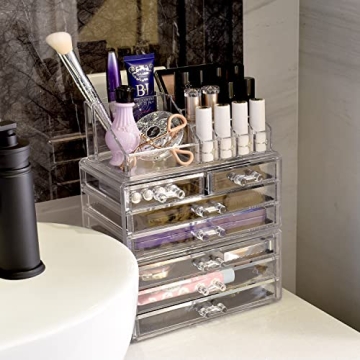 Ikee Design Acrylic Jewelry & Cosmetic Storage Box Set
