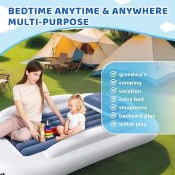 Deeteck Portable Inflatable Toddler Travel Bed 60 Inches