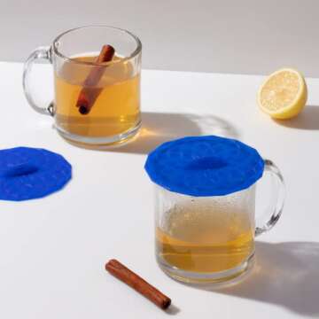 GIR: Get It Right Silicone Suction Lids - Heat Resistant Airtight Cover for Bowls, Plates, Pots - Oven, Fridge, and Freezer Safe - 8 Inches, Studio White