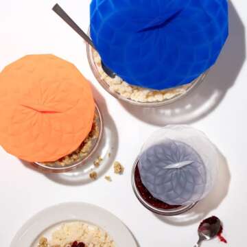 GIR: Get It Right Silicone Suction Lids - Heat Resistant Airtight Cover for Bowls, Plates, Pots - Oven, Fridge, and Freezer Safe - 8 Inches, Studio White