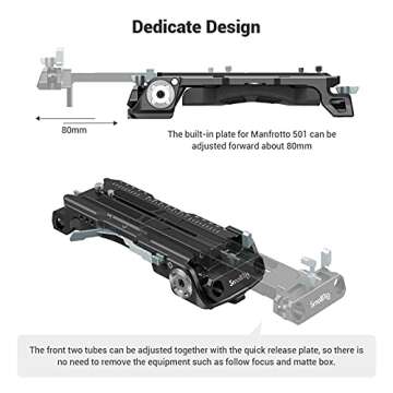 SMALLRIG Quick Release Shoulder Plate for Sony VCT-14 Tripod Adapter with Rosettes - 2837