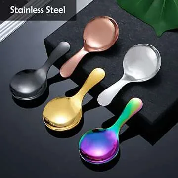 Stainless Steel Mini Spoons for Tasting and Seasoning