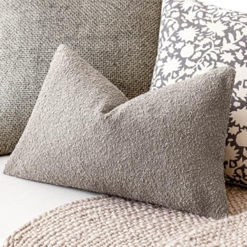 Textured Boucle Throw Pillow Covers for Cozy Home Style
