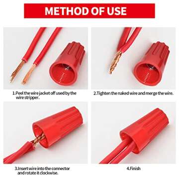 Eagles 50Pcs Twist on Wire Connectors for Easy Wiring