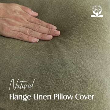 Foindtower Decorative Linen Throw Pillow Covers - Set of 2