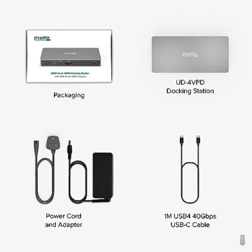 Plugable USB-C Dock with Dual Monitor Support and Charging