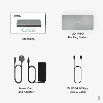 Plugable USB-C Dock with Dual Monitor Support and Charging