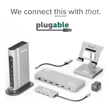 Plugable USB-C Dock with Dual Monitor Support and Charging