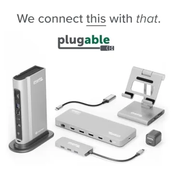 Plugable USB-C Dock with Dual Monitor Support and Charging