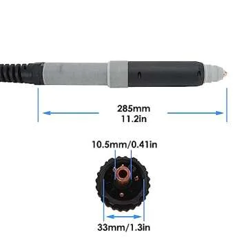 hynade PTM80 CNC Plasma Cutting Torch, Blow Back Straight Torch Cutting Head, For Blow Back Non-HF Pilot Arc Plasma Cutter CUT80NP Not able to work with High Frequency Cutter