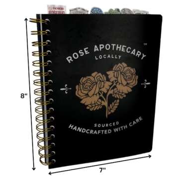 Innovative Designs Schitt’s Creek Tab Journal Notebook - Rose Apothecary, Spiral Bound, 144 Lined Pages, 8 x 7 inches