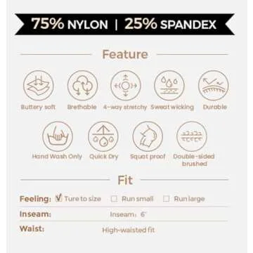 Aoxjox Trinity Workout Biker Shorts for Women Tummy Control High Waisted Exercise Athletic Gym Running Yoga Short 6" (Black, Medium)