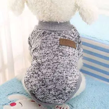 Idepet Classic Pet Sweater for Small Dogs - Warm & Stylish