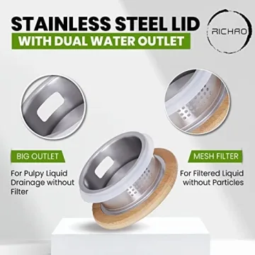 Richro Glass Water Pitcher with Lid - Elegant Durable & Sturdy Glass Water Carafe - 55 Oz Heat Resistant Glass Carafe for Hot/Cold Beverages, Coffee,Juice, Iced Tea Pitcher