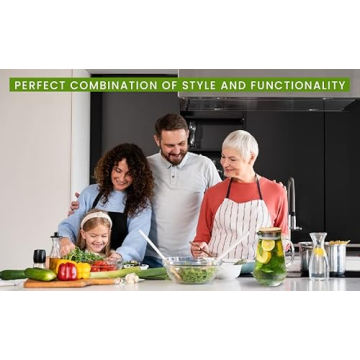 Richro Glass Water Pitcher with Lid - Elegant Durable & Sturdy Glass Water Carafe - 55 Oz Heat Resistant Glass Carafe for Hot/Cold Beverages, Coffee,Juice, Iced Tea Pitcher