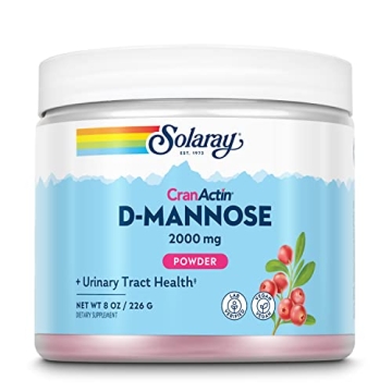 Solaray D-Mannose with CranActin Cranberry AF Extract Powder for Healthy Urinary Tract Support
