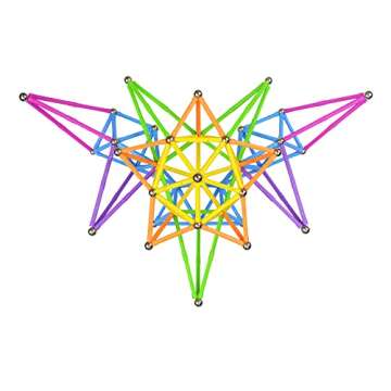 Veatree 150Pcs Magnetic Building Sticks for Kids