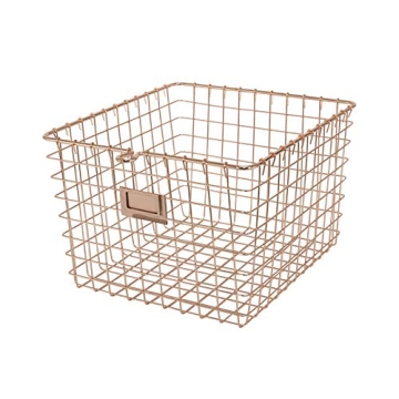 Vintage Wire Locker Basket for Stylish Home Organization