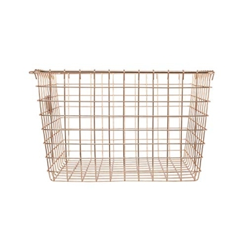Vintage Wire Locker Basket for Stylish Home Organization