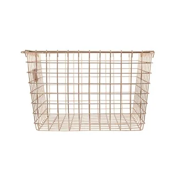 Vintage Wire Locker Basket for Stylish Home Organization
