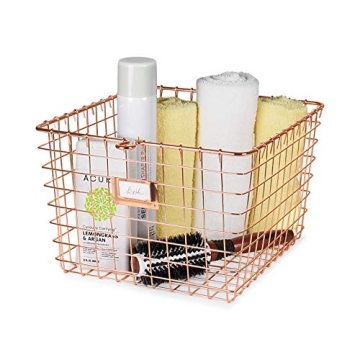 Vintage Wire Locker Basket for Stylish Home Organization