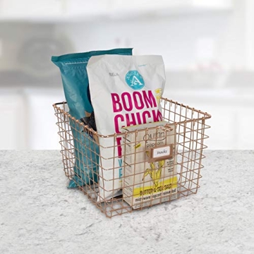 Vintage Wire Locker Basket for Stylish Home Organization