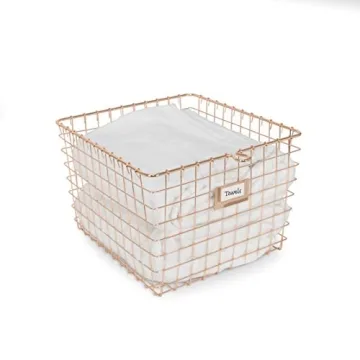 Vintage Wire Locker Basket for Stylish Home Organization
