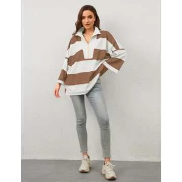 Trendy OLAPTA Women Striped Tee for Every Occasion