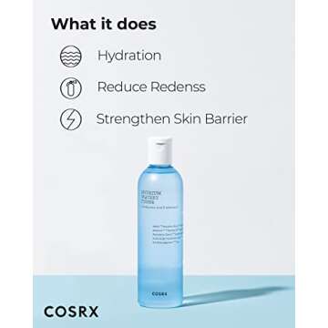 COSRX Hydrium Watery Toner, 150ml / 5.07 fl.oz | Hyaluronic Acid Moisturizing Korean Toner | Hyaluronic Acid, Allantoin, Panthenol | Korean Skin Care, Not Tested on Animals, Paraben Free