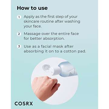 COSRX Hydrium Watery Toner, 150ml / 5.07 fl.oz | Hyaluronic Acid Moisturizing Korean Toner | Hyaluronic Acid, Allantoin, Panthenol | Korean Skin Care, Not Tested on Animals, Paraben Free