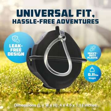 Camco 39452 Heavy Duty Plastic Twist On RV Sewer Hose Replacement Storage Cap with Bayonets for Outdoor Recreational Vehicles, Black